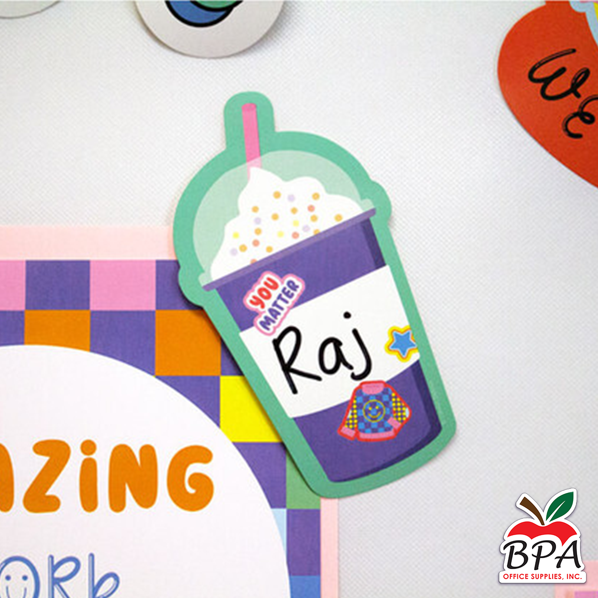 Carson Dellosa •  Cut-Outs "We Stick Together Cups & Water Bottles"